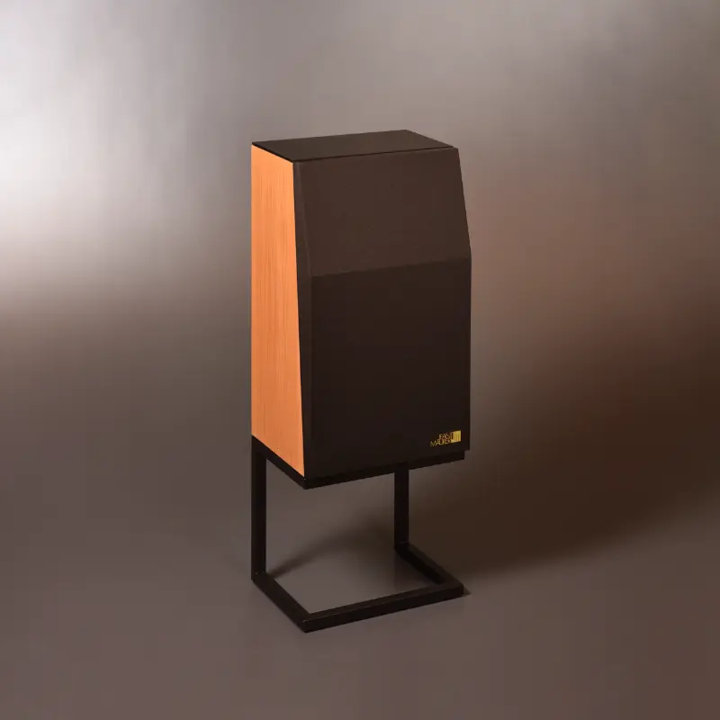 Enceinte JM 320E finition Cerisier verre et tissu brun