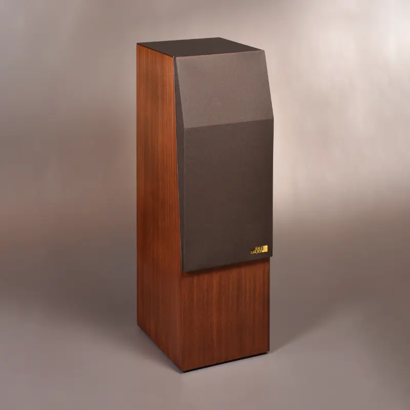 Enceinte JM 370F finition Acajou teinté verre et tissu brun