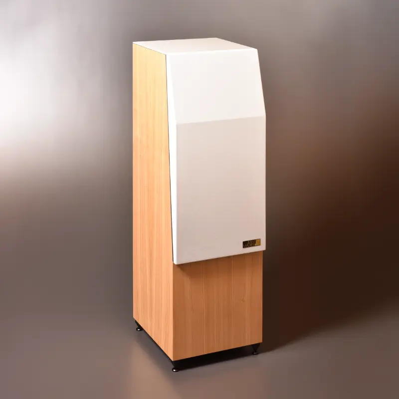 Enceinte JM 370F finition Cerisier verre et tissu blanc