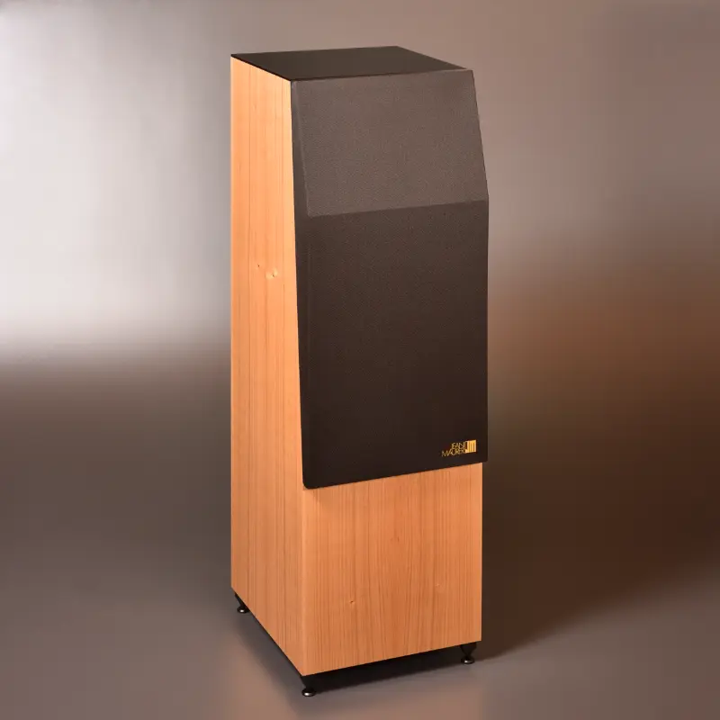 Enceinte JM 370F finition Cerisier verre et tissu brun