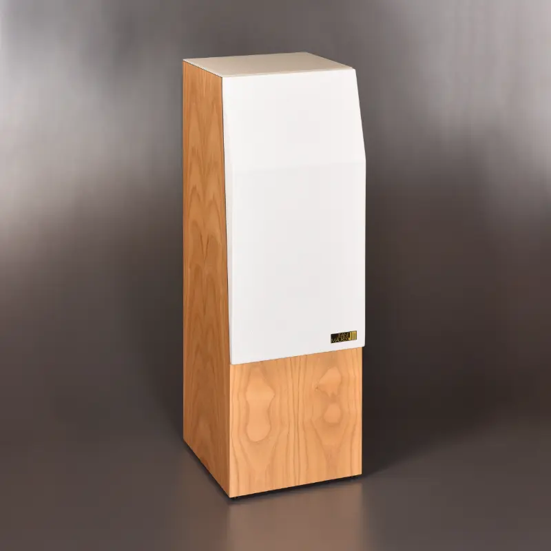 Enceinte JM 370F finition Châtaignier ramageux verre et tissu blanc