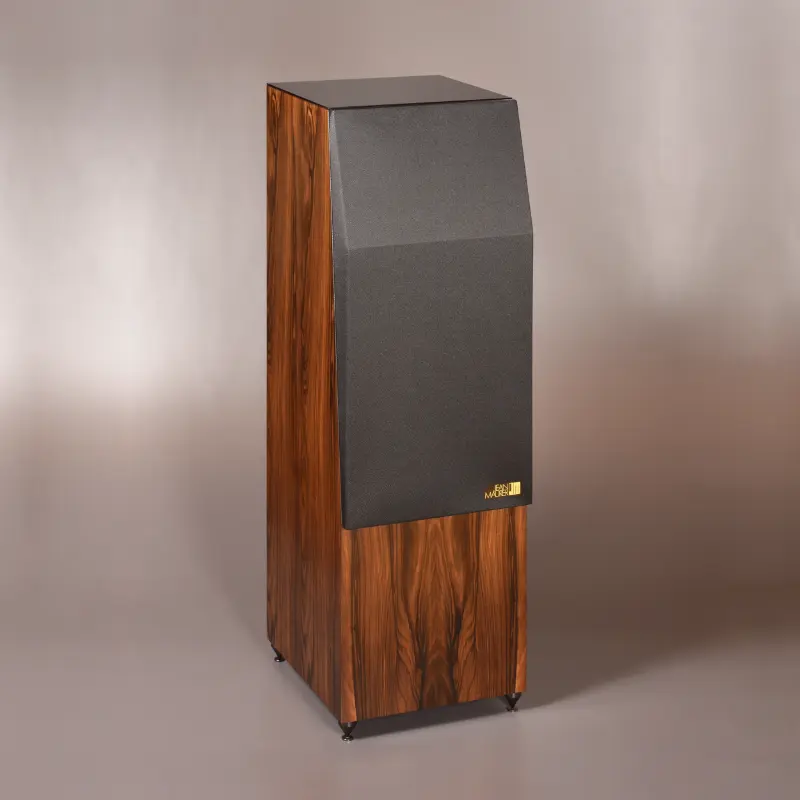 Enceinte JM 370F finition Ébène de Macassar verre et tissu noir