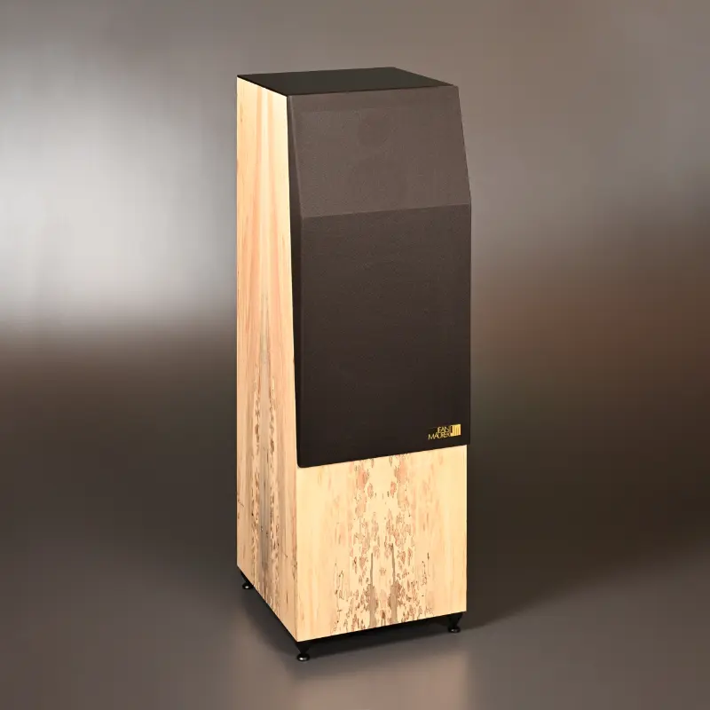 Enceinte JM 370F finition Hêtre truffé verre et tissu brun