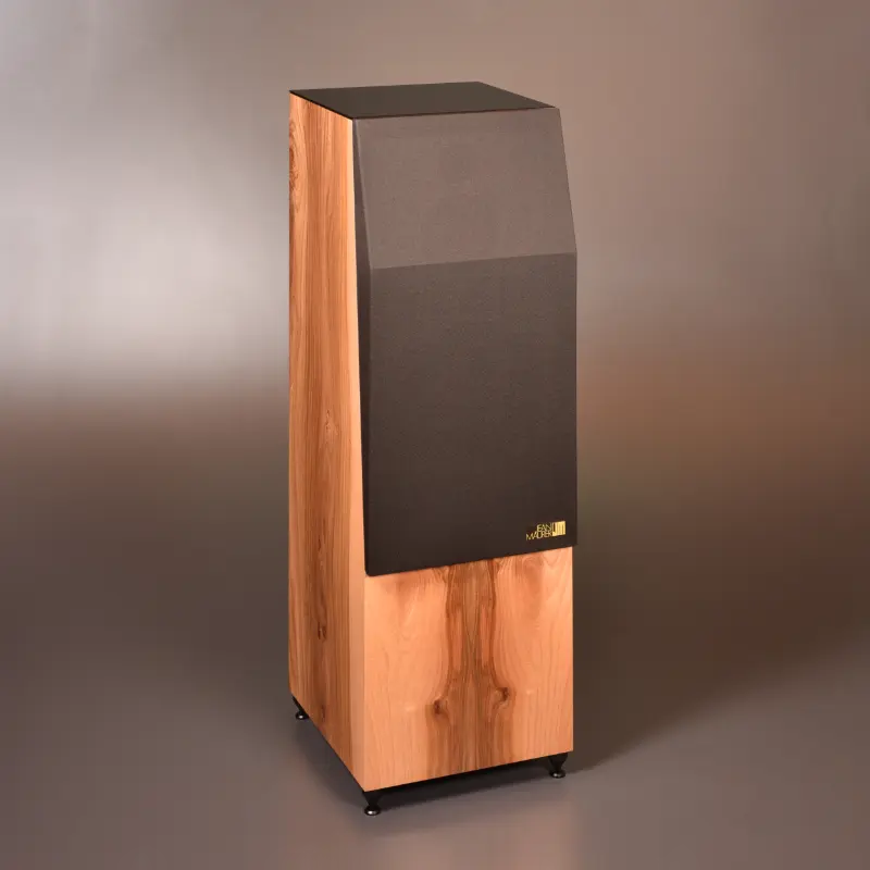 Enceinte JM 370F finition Orme suisse verre et tissu brun