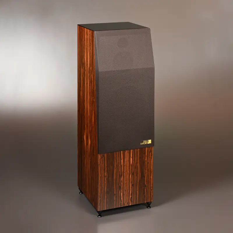 Enceinte JM 370F finition Palissandre méxicain verre et tissu brun