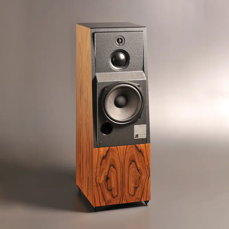 Enceinte JM 370F finition Palissandre santos verre brun sans tissu